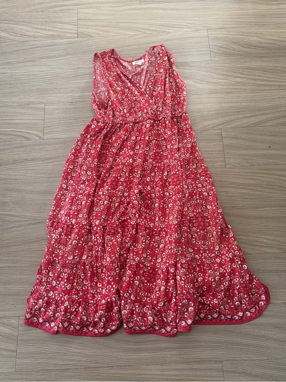 Max Studio Red Floral Maxi Dress